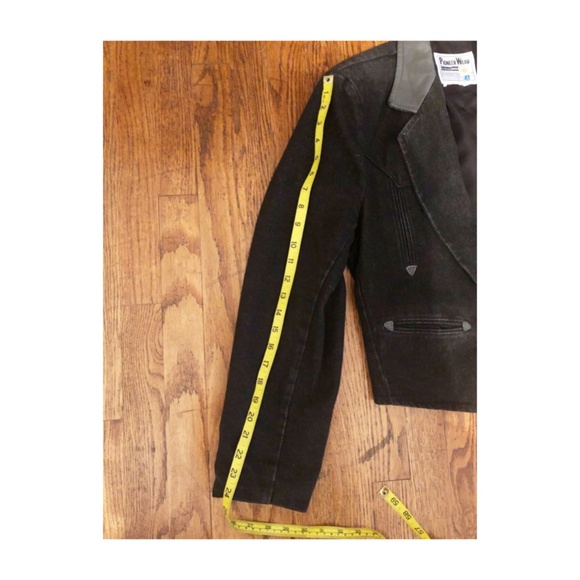 VINTAGE BLACK DENIM CROP WESTERN STYLE JACKET - Picture 8 of 8